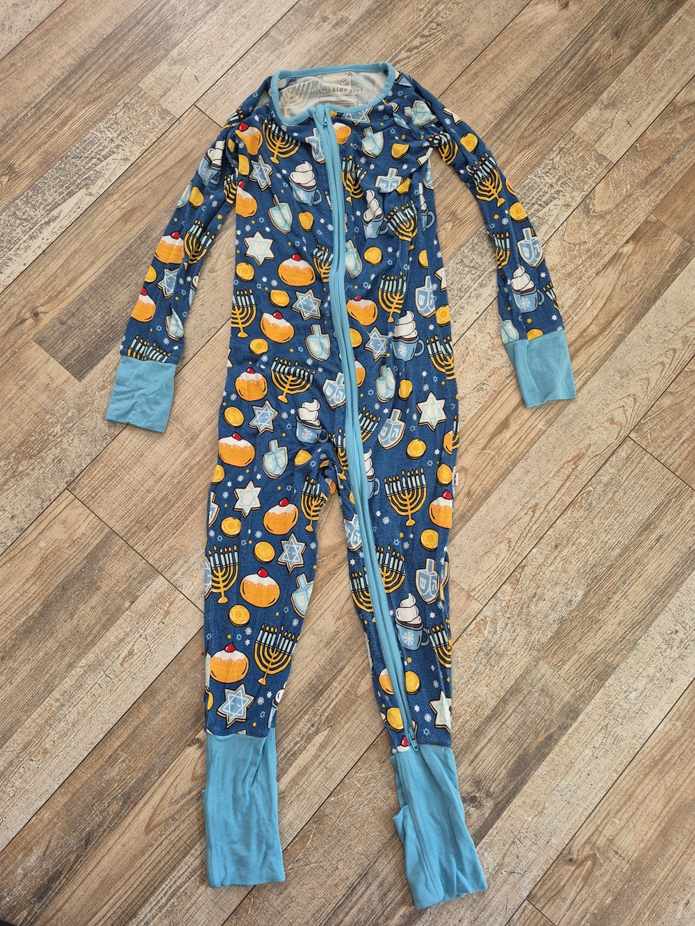 Little Sleepies Hanukkah Print One-Piece Pajamas